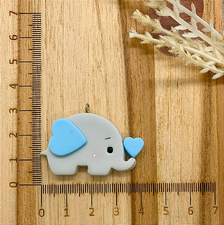 BISCUIT ELEFANTE CINZA COM AZUL