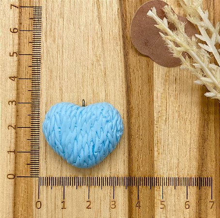 BISCUIT CORAÇÃO TRICOT AZUL