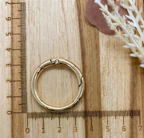 ARGOLA MOSQUETÃO DOURADA 3,0 CM - 2PÇS
