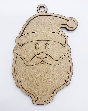 ENFEITE PAPAI NOEL GRAVADO MDF 3MM 10X6CM