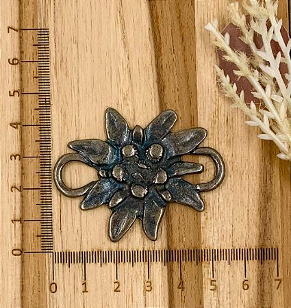 PASSANTE METAL EDELWEISS GRANDE PRATA VELHO