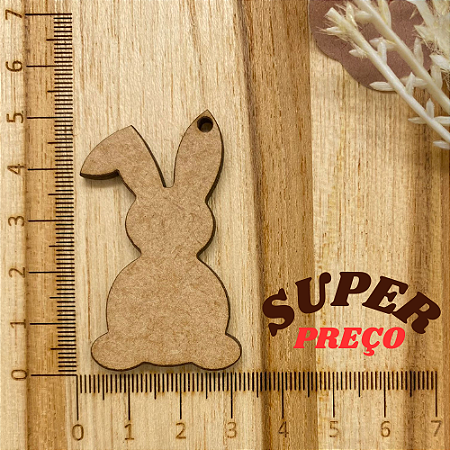 PINGENTE COELHO MDF 5CM - 25 PÇS