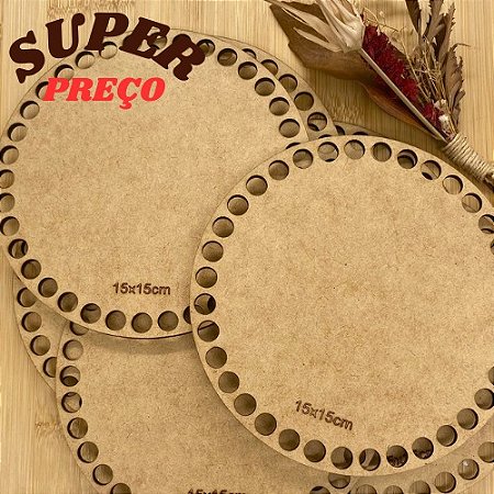 BASE MDF CRU 3MM REDONDA  - 25 PÇS