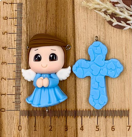 KIT BISCUIT ANJINHO AZUL CLARO LUXO