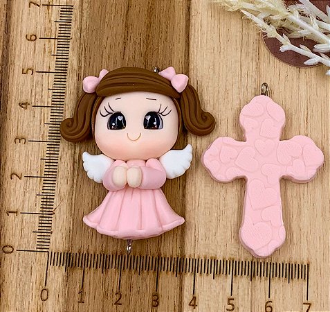KIT BISCUIT ANJINHO ROSA CLARO LUXO