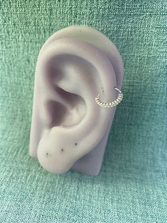 Comprar Piercing de Prata Hélix Torção Colorido - Joias em Prata