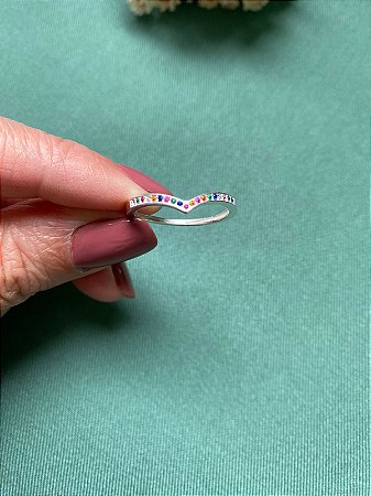 Anel Geometrico Colorido