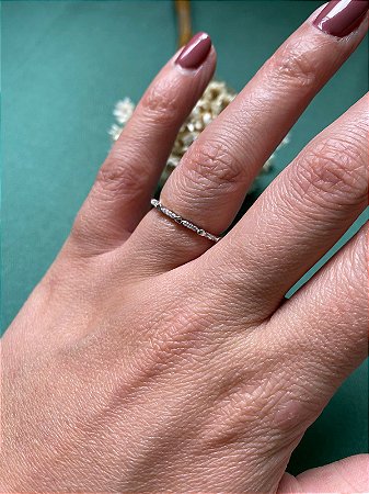 Anel Micro Corações Intercalados