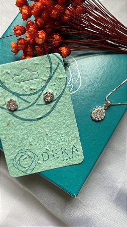 CONJUNTO FLOR CRISTAL CRAVEJADO