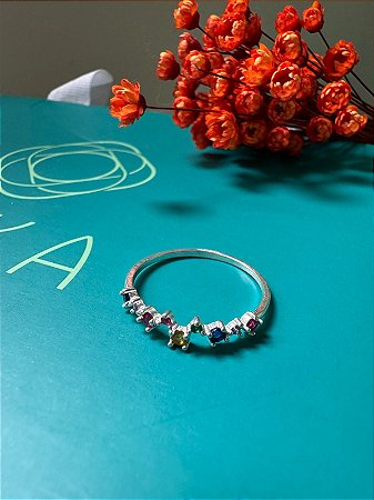 Anel ZigZag Colorido