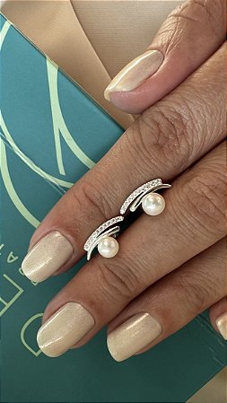 BRINCO FABI - Brinco Mini Earcuff Cravejado Pérola