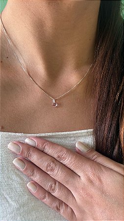 COLAR NATALIA - Colar Ponto de Luz Rose
