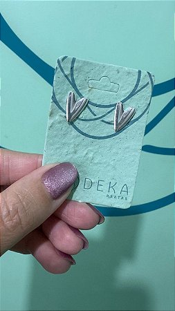 Brinco Coração Liso Prata 925 10mm