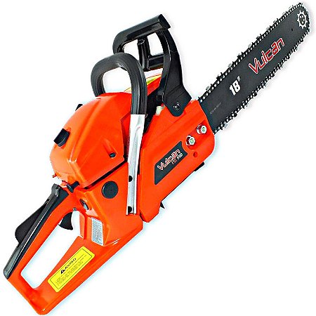 Motosserra Vulcan VSL550 55CC 3HP 2T À Gasolina Com Sabre Ponta Rolante 18 Polegadas