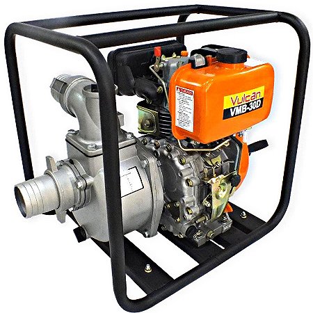 Motobomba VMB30D Vulcan Autoescorvante 3'' Á Diesel 4 Tempos 296CC 7HP Partida Manual