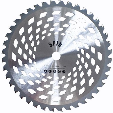 Faca Circular De Videa NS10 40 Dentes Spin 255mm - Furo 20mm - Espessura 2,00mm