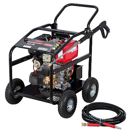 Lavadora de Alta Pressão JetMac JD10T250 Diesel Com Motor DE1000E 10Hp Cabeçote de Latão 248bar 18,2 L/min Partida Elétrica