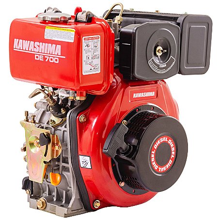 Motor Estacionário Kawashima DE700 296CC 7HP 4T À Diesel 3600RPM Com Partida Manual Autorretrátil