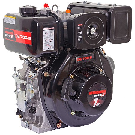 Motor Estacionário Kawashima DE700B 7HP 296CC 12,2 N.m Á Diesel Com Partida Manual