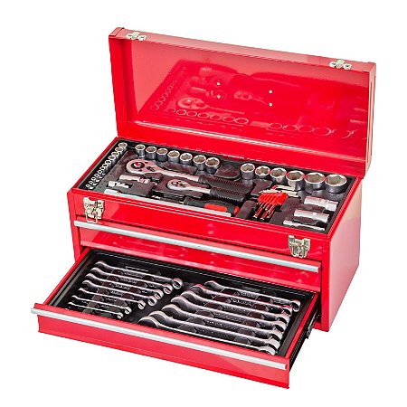 Jogo De Ferramentas Kajima JFP90M Profissional Com 90 Peças E
