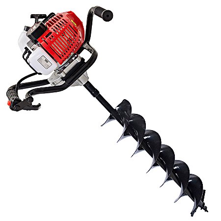 Perfurador de Solo Kawashima ED243BD À Gasolina 2T 42,7cc Broca 80x15cm Com Lâmina De Dupla Espiral e Vídia