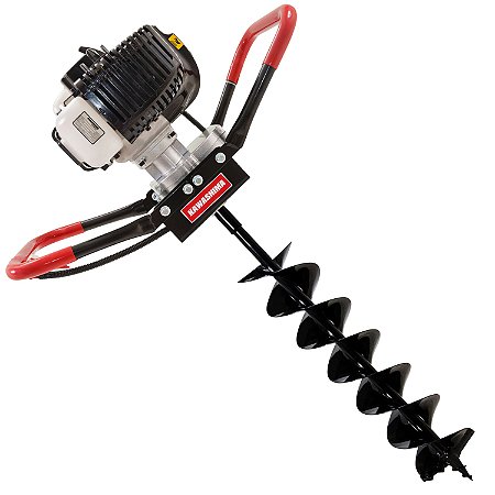 Perfurador de Solo Kawashima ED43EBD À Gasolina 2T 42,7cc Broca 80x15cm Com Lâmina Dupla Espiral De Vídia