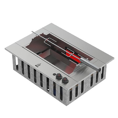 Churrasqueira A Gás Embutir ALP-2020 C/ Suporte de EspetoFlex inox 304