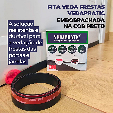 Veda Frestas 2,5 Cm de Altura Preto