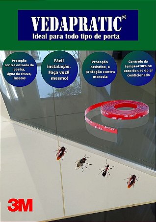 Veda Frestas 6,4 Cm de Altura Transparente