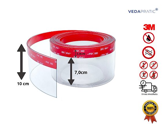 Veda Frestas 10 Cm de Altura Transparente