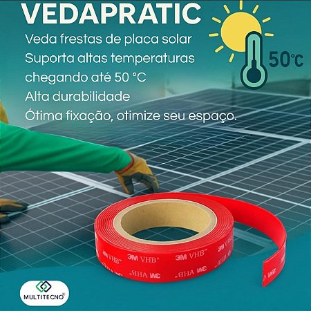 Fita De Vedação 2 Cm Para Cobertura Com Placa Solar