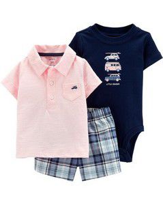 Trio com Shorts Carter´s - Fusca