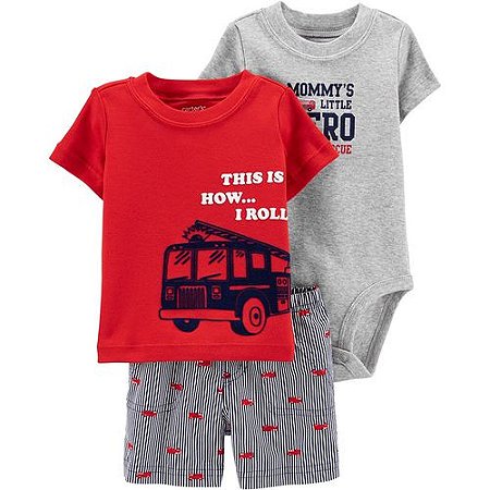 Trio com Shorts Carter´s - Bombeiro