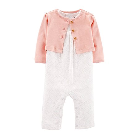 Conjunto Macacão sem Pezinho e Bolerinho Carter´s - Poá