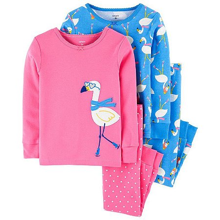 Pijama 4 peças Carter´s - Flamingo