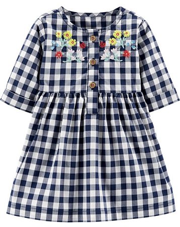 Vestido Bordado Carter´s - Xadrez