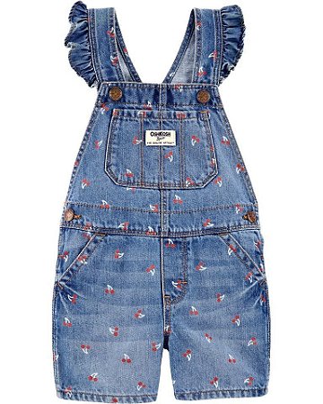 Jardineira Jeans OshKosh - Cereja
