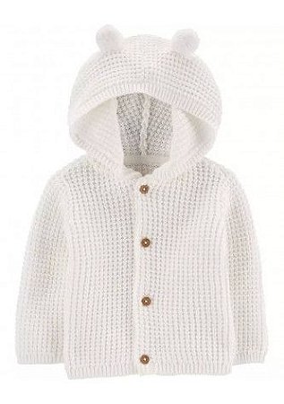 Casaco Botões Carter´s - Tricô Branco