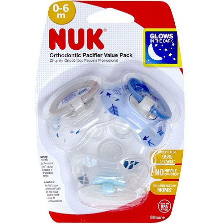 Pack 3 Chupetes Personalizados Trendy Nice Boy 0-6 Meses - DISBABY