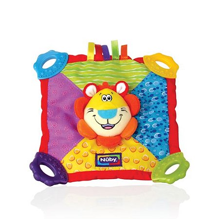 Brinquedo Interativo e Mordedor Teething Blankie Nûby - Leão