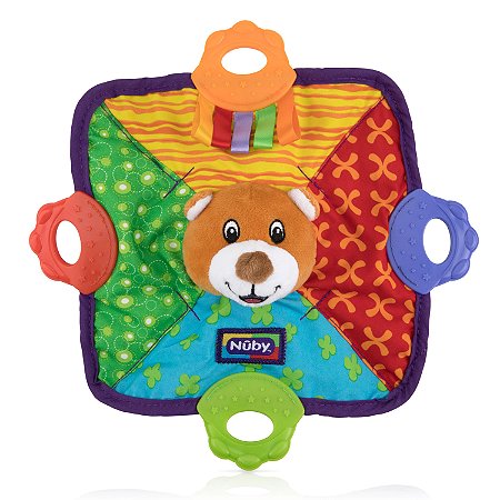 Brinquedo Interativo e Mordedor Teething Blankie Nûby - Urso