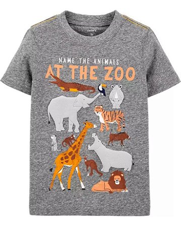 Camiseta Cinza Carter´s - Animais Selvagens