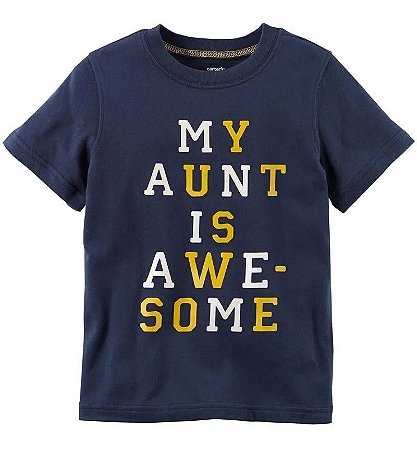 Camiseta Azul Carter´s - My Aunt is Awesome