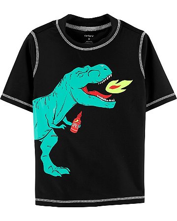 Camiseta Natação Carter´s - Dinossauro Preta