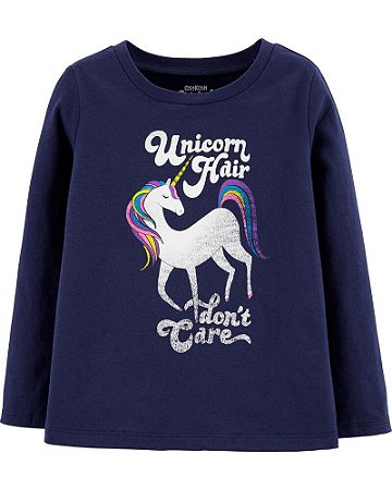 Camiseta Manga Longa OshKosh - Unicórnio