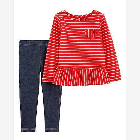 Conjunto 2 Peças Carter´s - Coração Listras