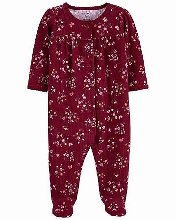 Macacão com Pezinho Carter´s - Marsala Floral