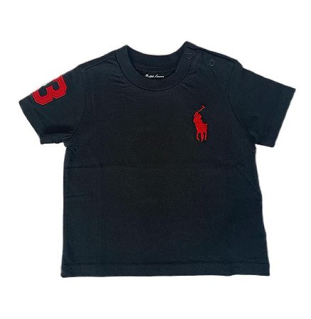 Camiseta Ralph Lauren - Preta Bordada
