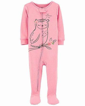 Macacão com Pezinho Carter´s - Rosa Coruja