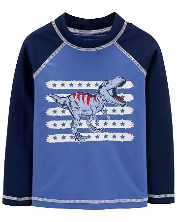 Camiseta Natação Carter´s - Azul Dinossauro